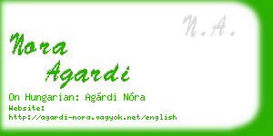 nora agardi business card