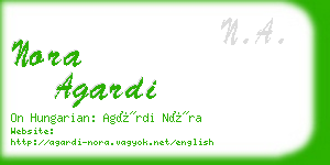 nora agardi business card